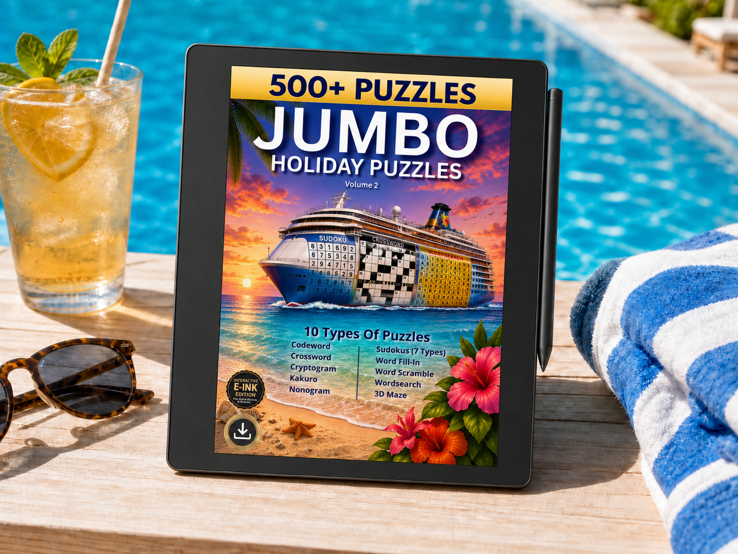 Jumbo Holiday Puzzles Poolside Edition